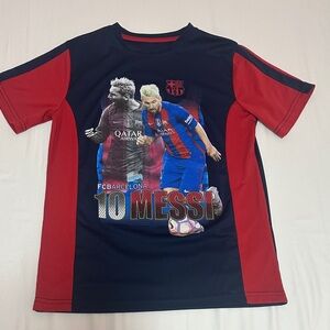 FC Barcelona Messi Kids T-Shirt - Navy & Red